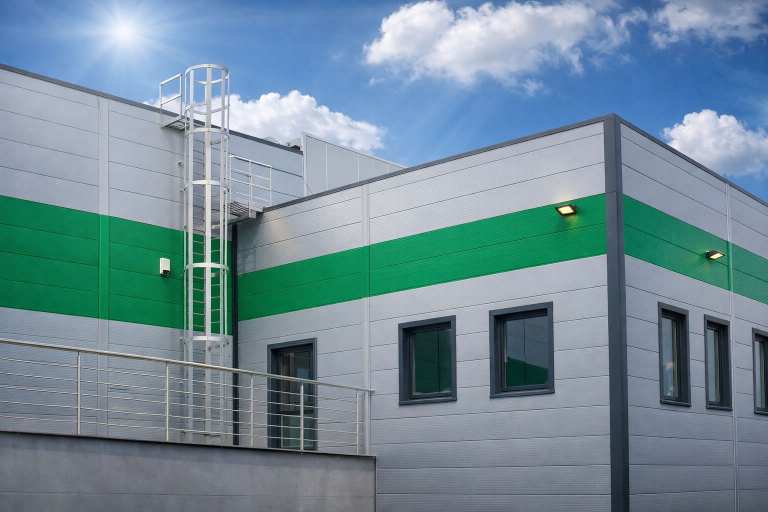 Нестандартные сэндвич-панели для продуктового склада